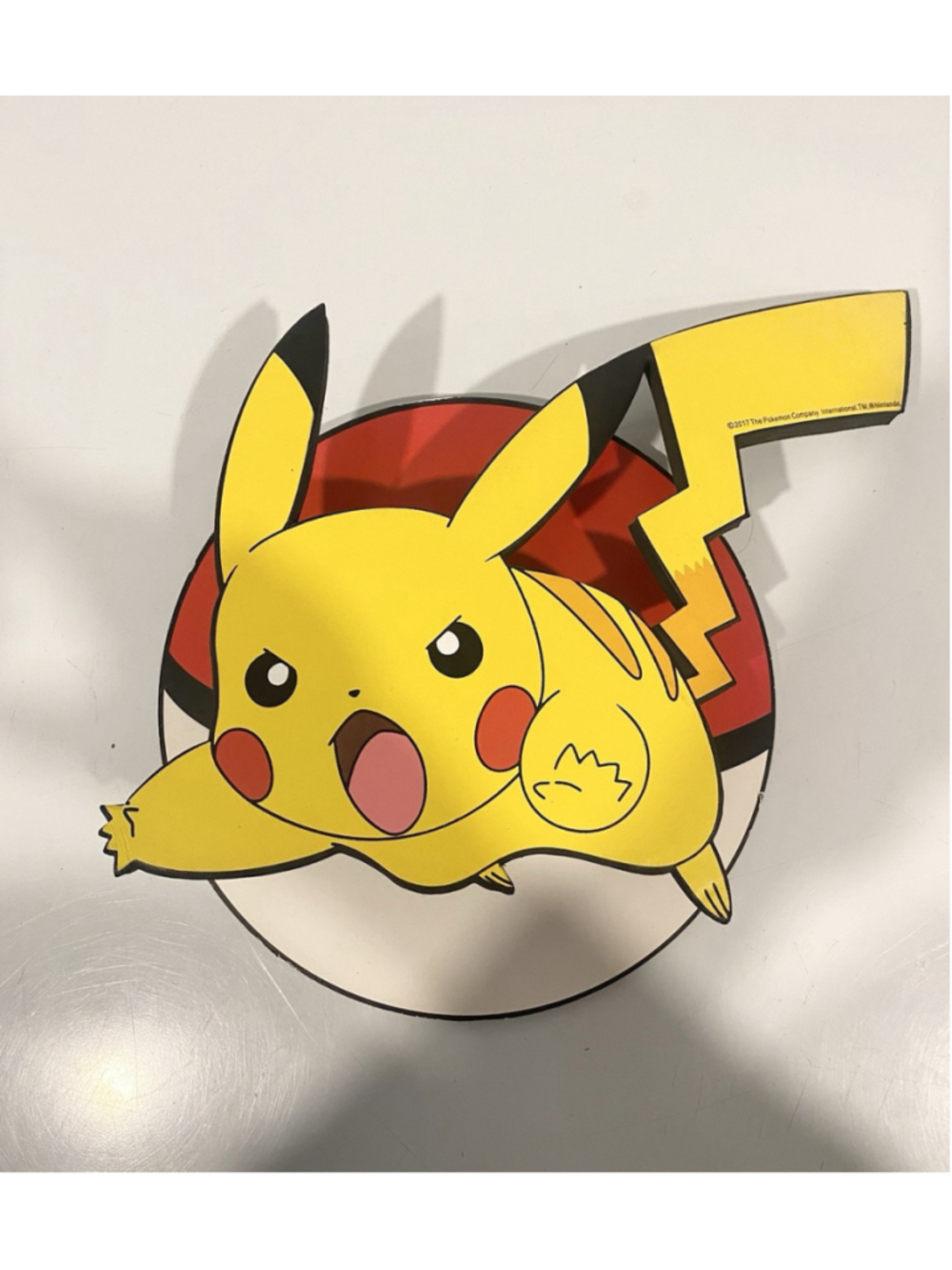 Pokemon Pikachu Pokeball 3D Wall Wobbler Decor Silver Buffalo 2017 8.5”